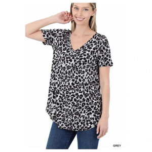 Animal Print short sleeve top